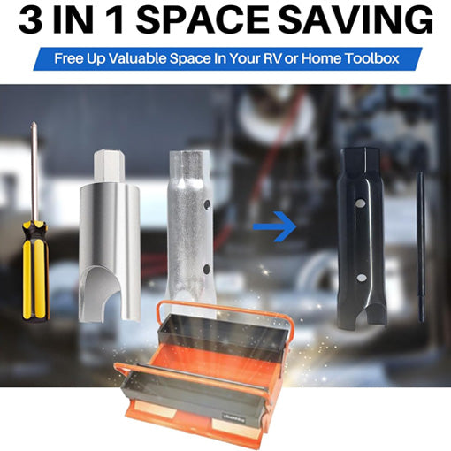 3 in 1 Quick-Release RV Water Heater Socket Wrench