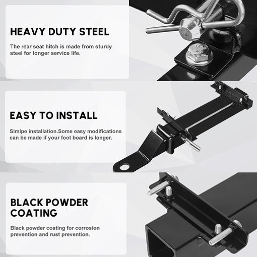 Universal Golf Cart Trailer Hitch with 2" Receiver