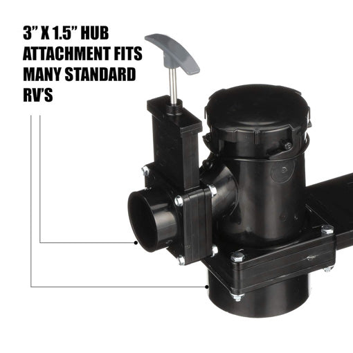 RV Double Rotating Waste Valve
