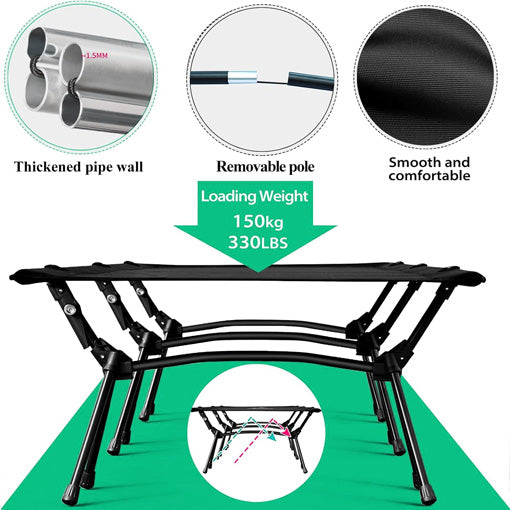 Ultralight Camping Cot with Leg Extenders
