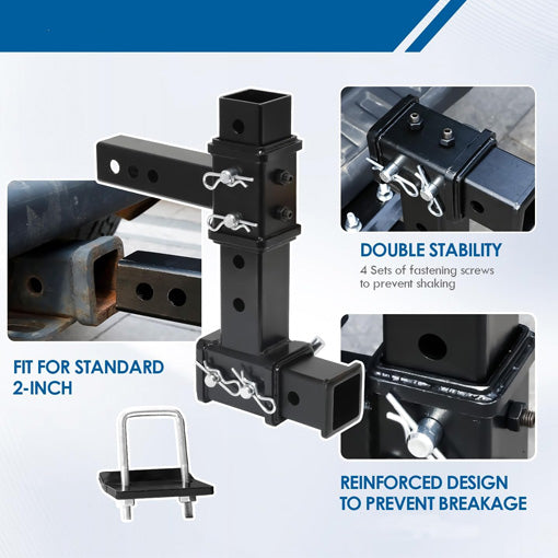 2-in-1 Drop/Rise Trailer Hitch Adapter