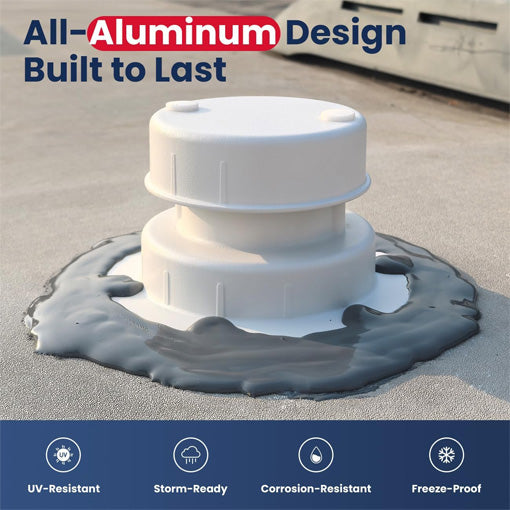 Aluminum RV Roof Sewer Plumbing Vent Cap