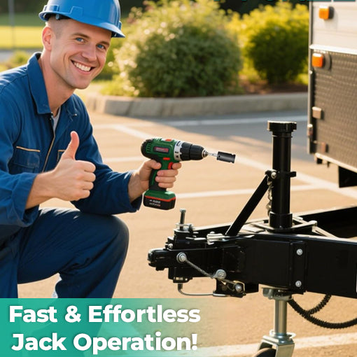T-Shaped Grooves Trailer Jack Drill Adapter