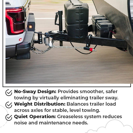 No-Sway Weight Distribution Hitch 4in Drop/Rise