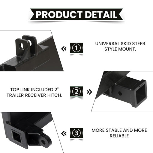 Skid Steer Universal 3 Point Attachment Adapter
