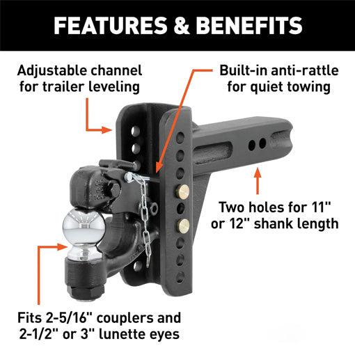 Adjustable Pintle Hitch Combination