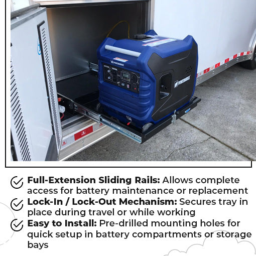 RV Generator Slide Out Tray