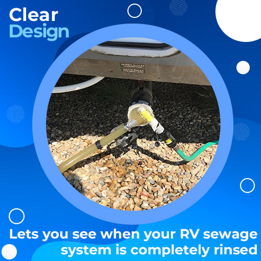Clear RV Sewage Hose Adapter