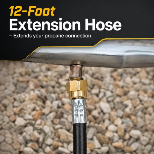 12 FT Low Pressure Propane RV Quick Connect Extension Hose