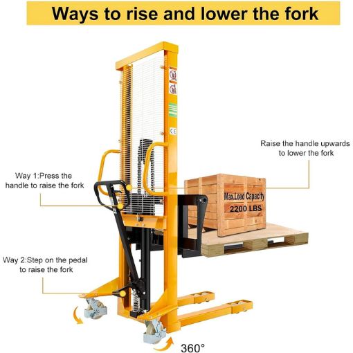 Manual Stacker Hand Pallet Forklift