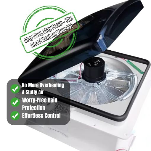 RV Roof Vent Fan with Rain Sensor
