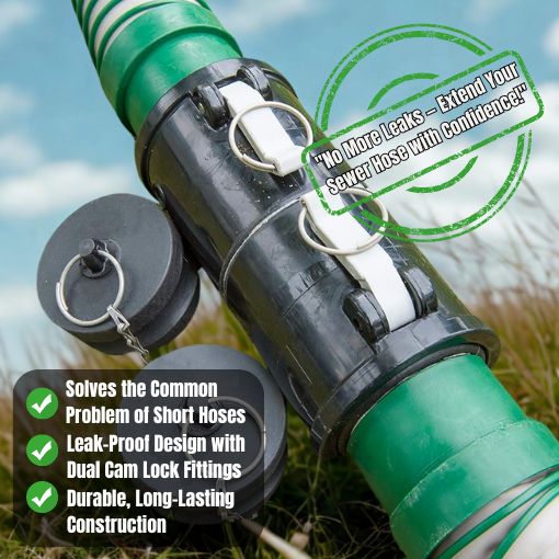 RV Sewer Hose Double Female Cam Lock Fitting