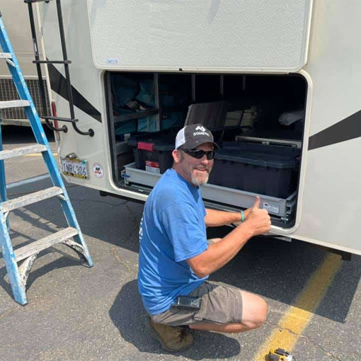 RV Sliding Cargo Tray