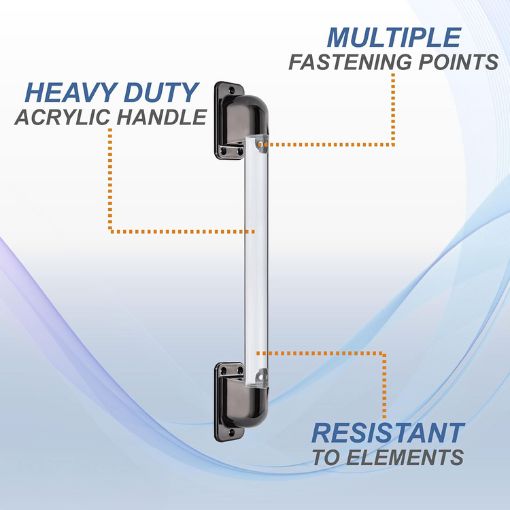 RV Entry Door Lighted Grab Bar