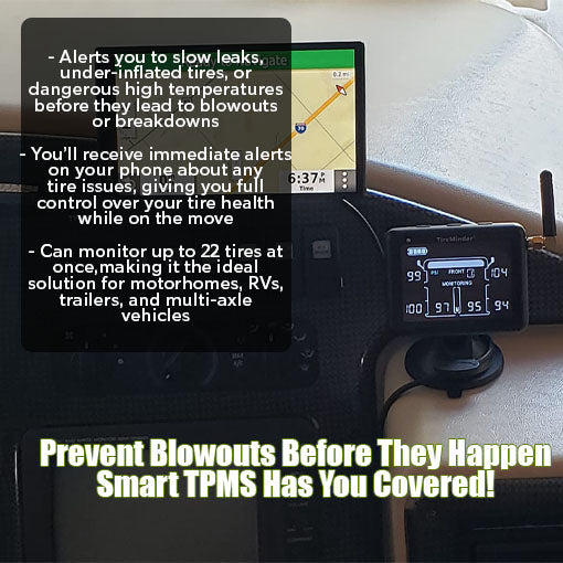 Smart TPMS (for RVs, MotorHomes, 5th Wheels, Motor Coaches and Trailer)