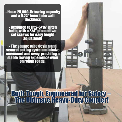 Square Adjustable Gooseneck Coupler