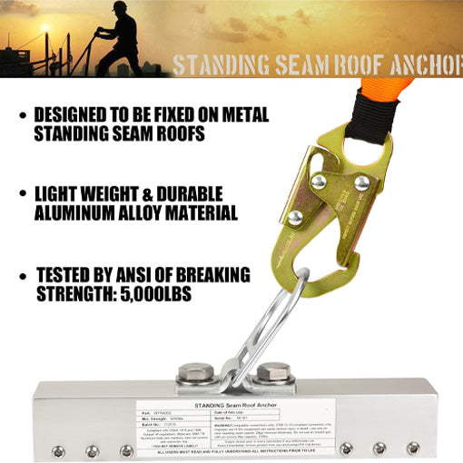 Standing Seam Roof Anchor Clamp