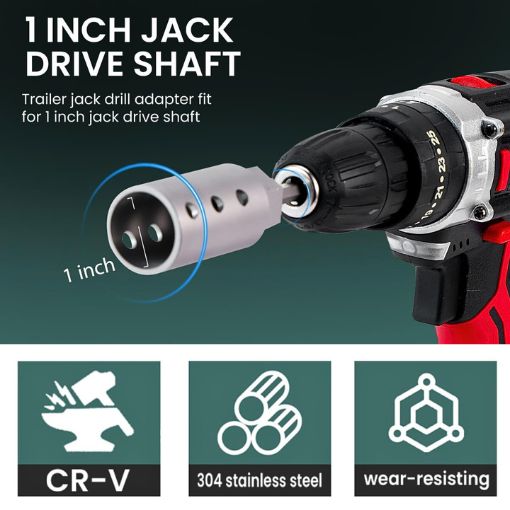 Trailer Jack Electric Drill Adapter
