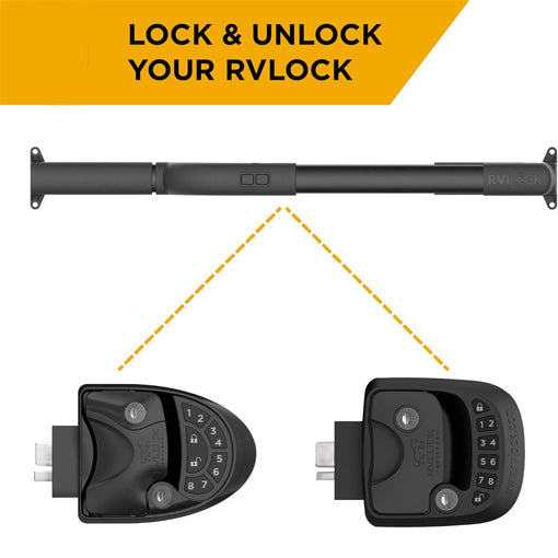 RV Screen Door Cross Bar with Quick Lock