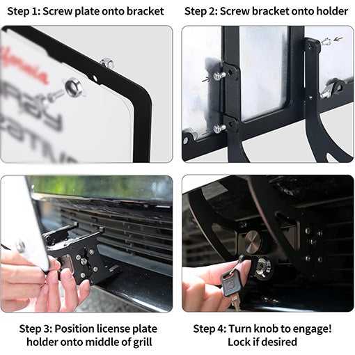 Lockable License Plate Holder