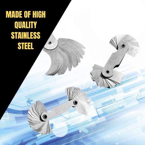 5 Pcs Stainless Steel Radius Gauge Set
