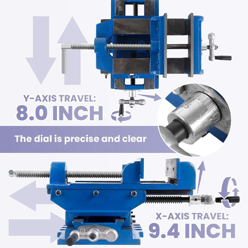 Cross-Slide Drill Press Vise