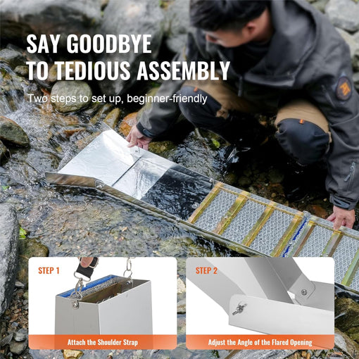Folding Aluminum Alloy Sluice Box