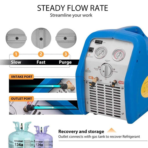 Single Cylinder Portable Refrigerant Recovery Machine