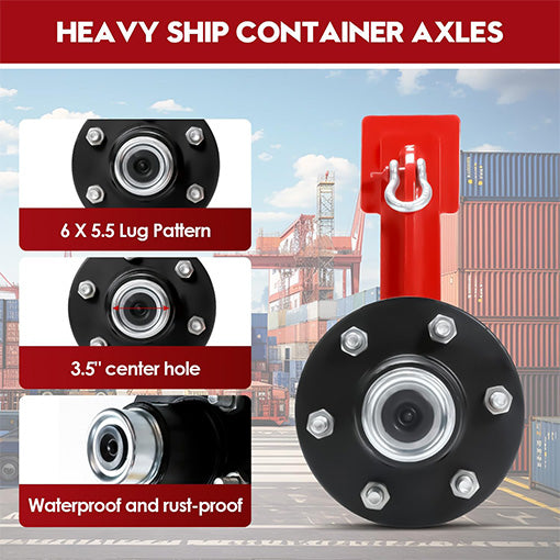 Heavy-Duty Shipping Container Wheel Axles