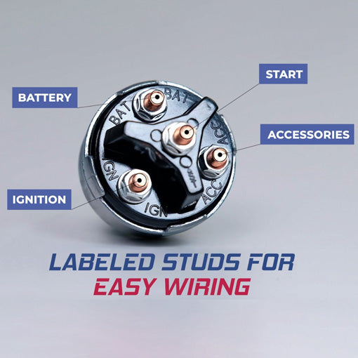 4-Position Universal Ignition Key Switch