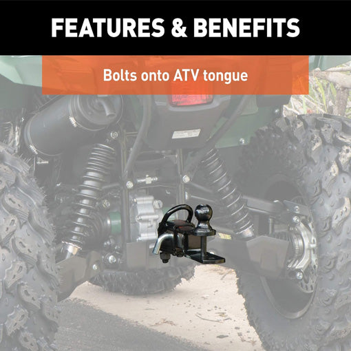 Bolt-On ATV/UTV Trailer Hitch Receiver Adapter