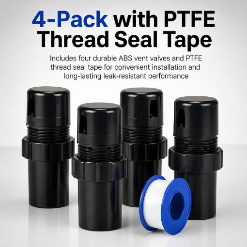 1-1/2" NPT RV Plumbing In-line Vent