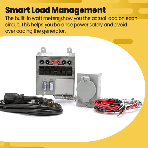 30 Amp 6-circuit Pro/Tran Transfer Switch Kit for Generators