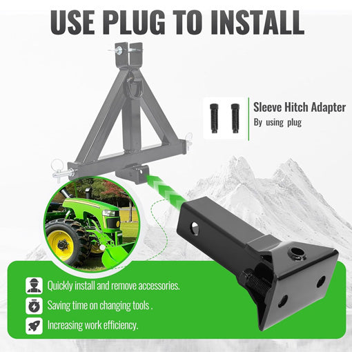 Hitch 3-Point System To Sleeve Hitch Adapter