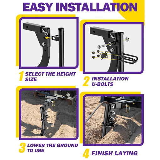 Bolt-on Tractor Trencher Pipe Layer Attachment