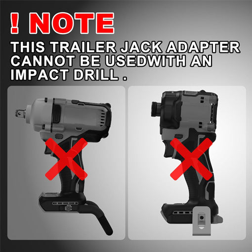 Heavy-Duty Trailer Jack Drill Adapter