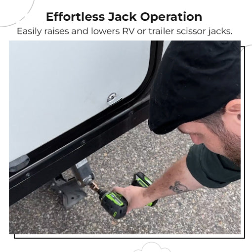 1/4-Inch Hex Quick Connect RV Scissor Jack Drill Adapter Socket