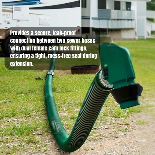 RV Sewer Hose Double Female Cam Lock Fitting
