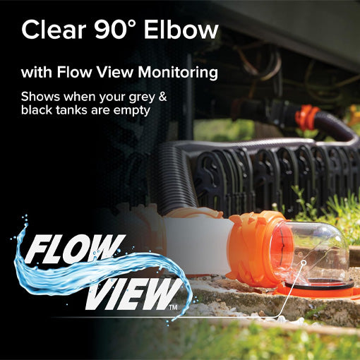 RV Sewer Hose Elbow with 4-in-1 Adapter