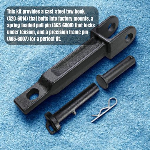 Single Tow Hook with Pull Pin and Frame Pin