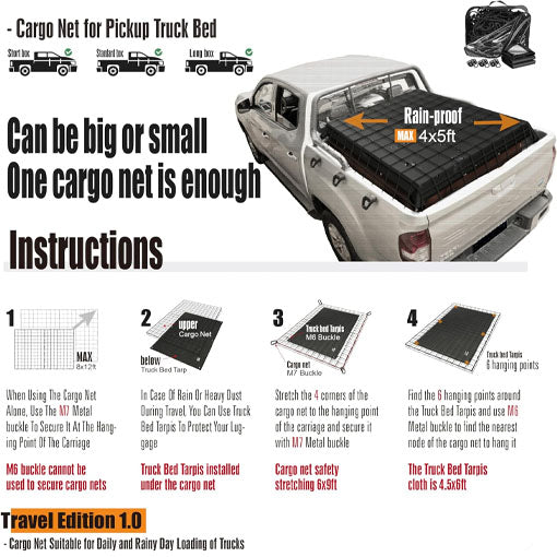 Weatherproof Truck Bed Cargo Cover