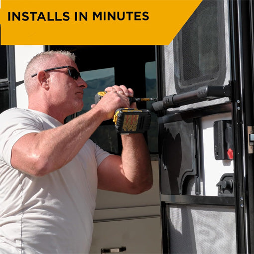 RV Screen Door Cross Bar with Quick Lock