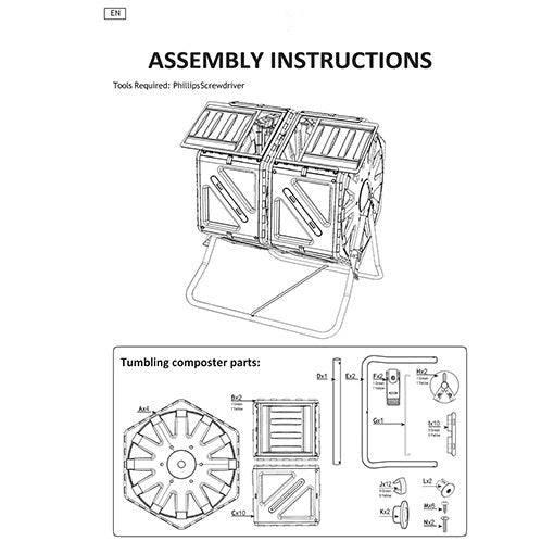 Dual Chamber Compost Tumbler
