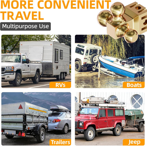 Adjustable Tri-Ball Trailer Hitch