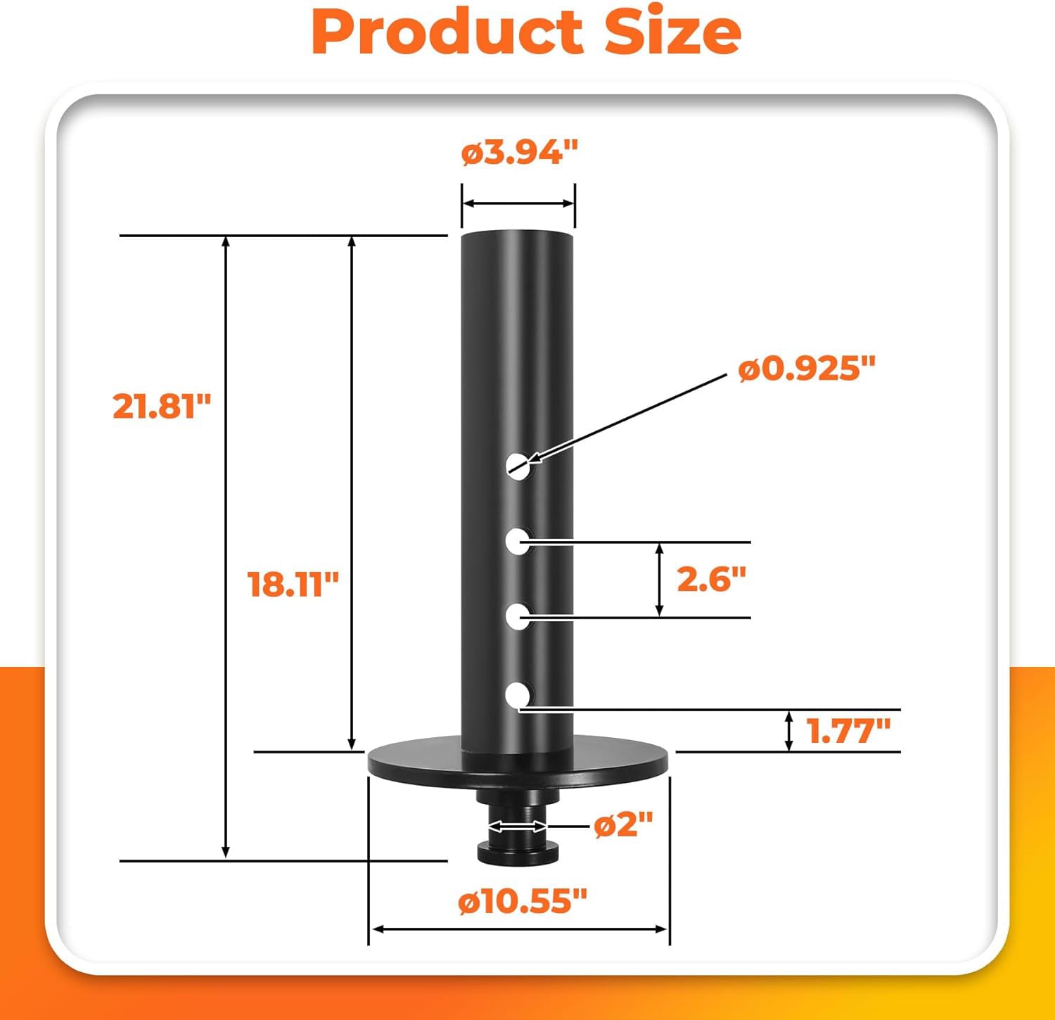 5th Wheel to Gooseneck Hitch Adapter with 4" Round Tube