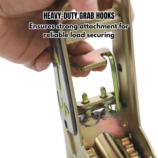 2-Pack Easy Ratchet Chain Binder with Grab Hooks