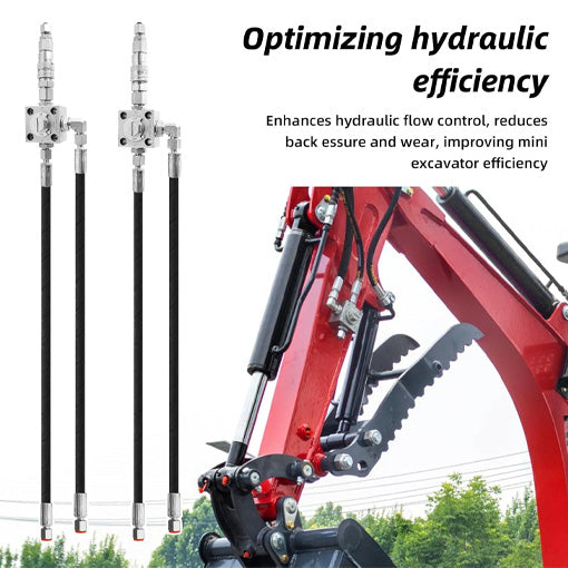 3-Way Hydraulic Diverter Valve Kit (for 1-2 Ton Mini Excavator Attachments)