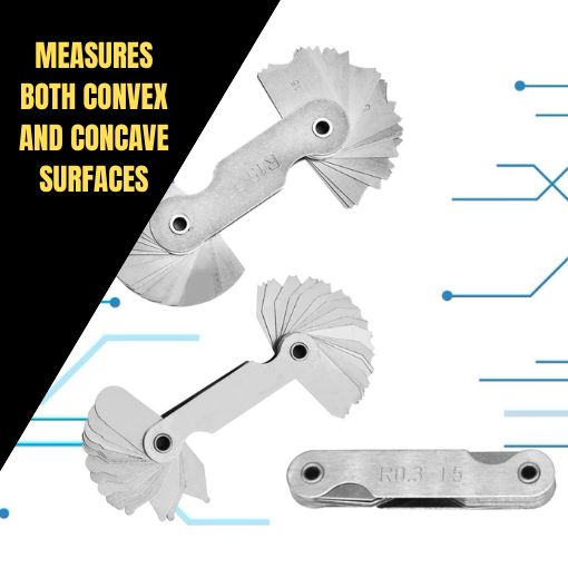 5 Pcs Stainless Steel Radius Gauge Set