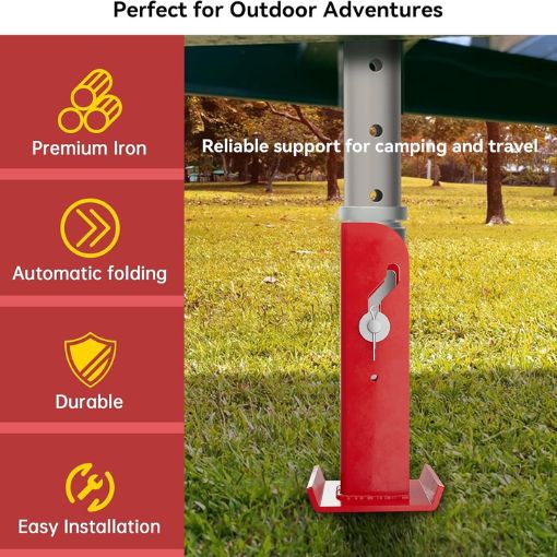 6-inch Auto-Flip Trailer Tongue Jack Foot Plate