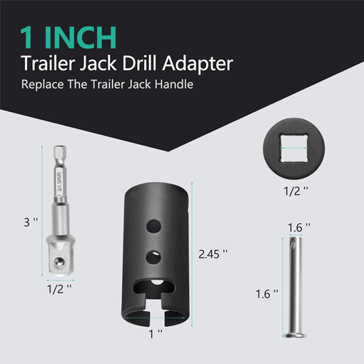 T-Shaped Grooves Trailer Jack Drill Adapter